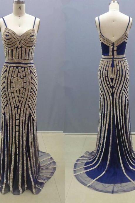 charming sparkle beaded mermaid formal long prom dress, PD1512