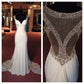 white prom dress, long prom Dress, beaded prom dress, mermaid prom dress, prom dress, BD464