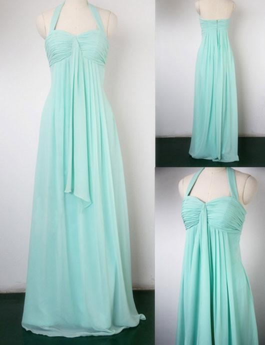 A-Line Bridesmaid Dress with Halter Neck, PD82