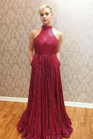 formal burgundy sparkle sequin long prom dress, PD5213