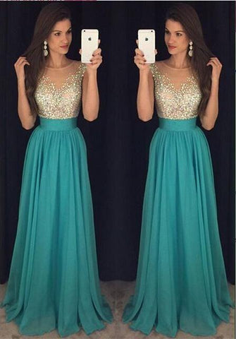turquoise prom dress, long prom dress, beaded prom dress, charming evening dress, prom dress, BD382