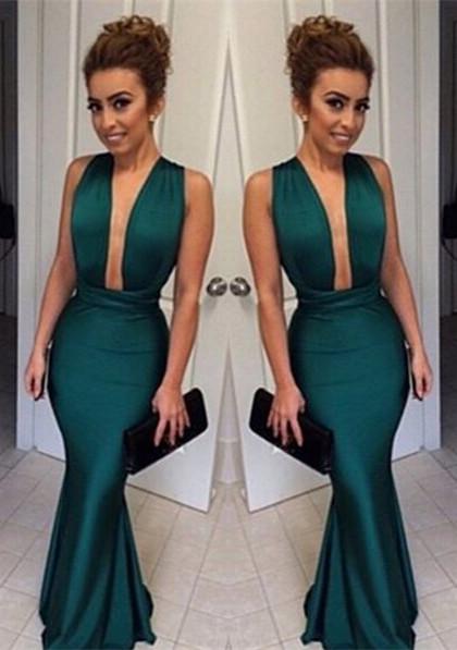 formal sexy teal green mermaid long prom dress, PD0114