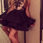 black short homecoming dress for girls, short prom dress, BD39769