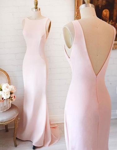 light pink Bridesmaid Dresses,bridesmaid dress,long bridesmaid dress,simple bridesmaid dress, PD52656