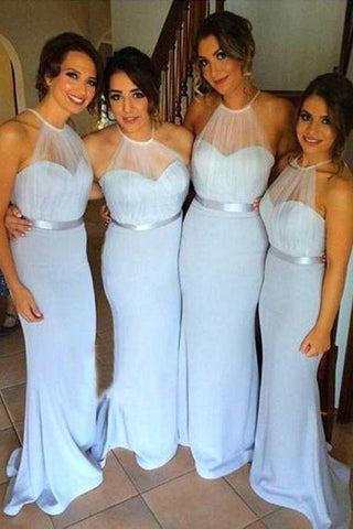Halter bridesmaid dress, Modern bridesmaid dress, Mermaid bridesmaid dress ,Long Bridesmaid dress, Popular bridesmaid dresses ,PD72