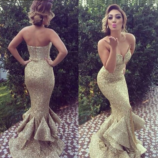 sequin prom dress, long prom dress, mermaid prom dress, sweetheart prom dress, charming evening dress, BD31