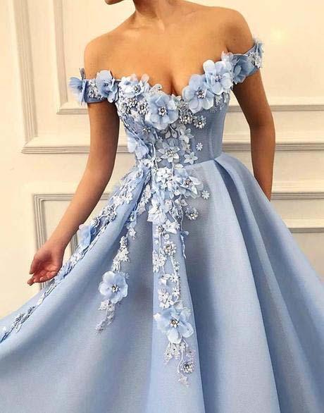A-Line Blue Off-the-Shoulder Tulle Lace Sweetheart 3D Flowers Prom Dress | Formal Gown | JLDressCA A-Line Blue Off-the-Shoulder Tulle Lace Sweetheart 3D Flowers Prom Dress | Formal Gown | JLDressCA