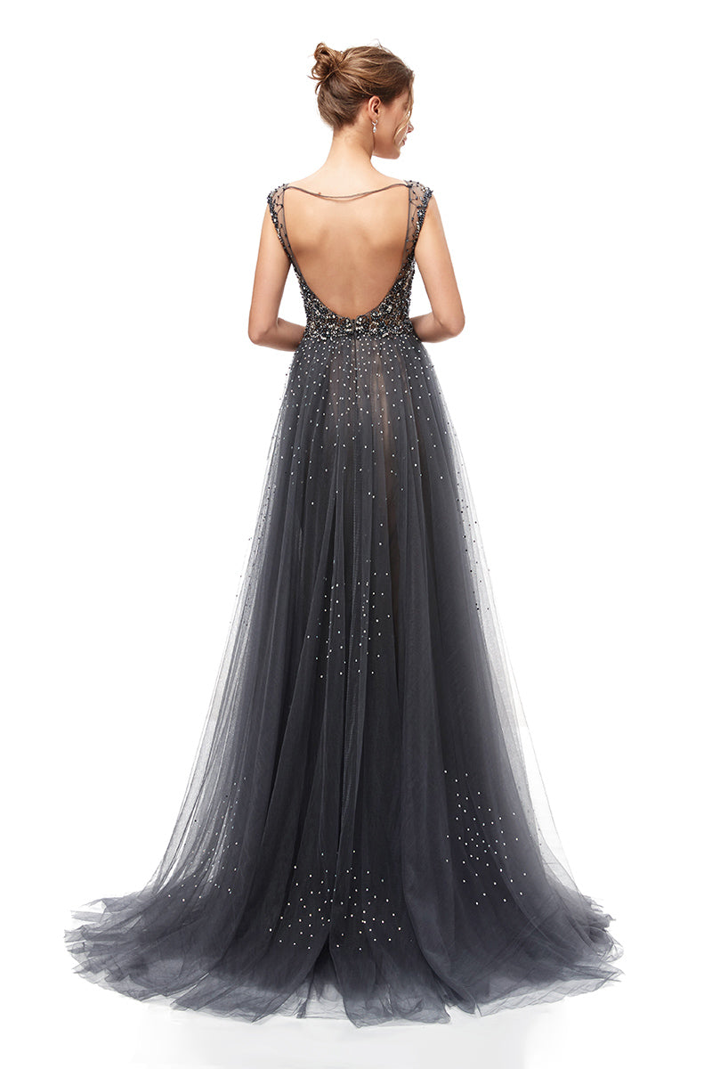 Sequin Beaded V-neck Prom Dresses | Long Mermaid Evening Ball Gown | JLDressCA Sequin Beaded V-neck Prom Dresses | Long Mermaid Evening Ball Gown | JLDressCA