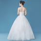Strapless A-line floor-length simple wedding dress, wedding dress, WD74