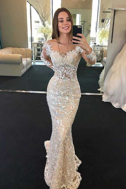 Lace Mermaid Wedding Dress, WD23030410