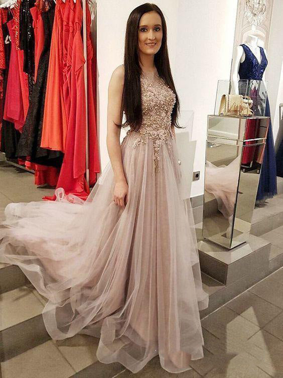 Shop Elegant Dusty Rose A-Line Tulle Prom Dress - JLDressCA Shop Elegant Dusty Rose A-Line Tulle Prom Dress - JLDressCA