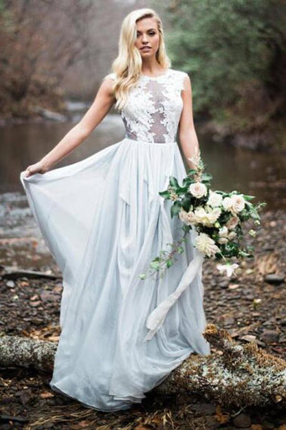 Lace Tulle Boho Wedding Dress, WD2303160