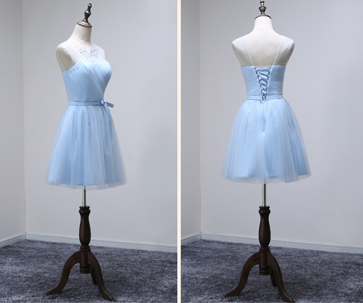 Elegant Light Blue Short Prom Dresses & Bridesmaid Dresses | JLDressCA Elegant Light Blue Short Prom Dresses & Bridesmaid Dresses | JLDressCA