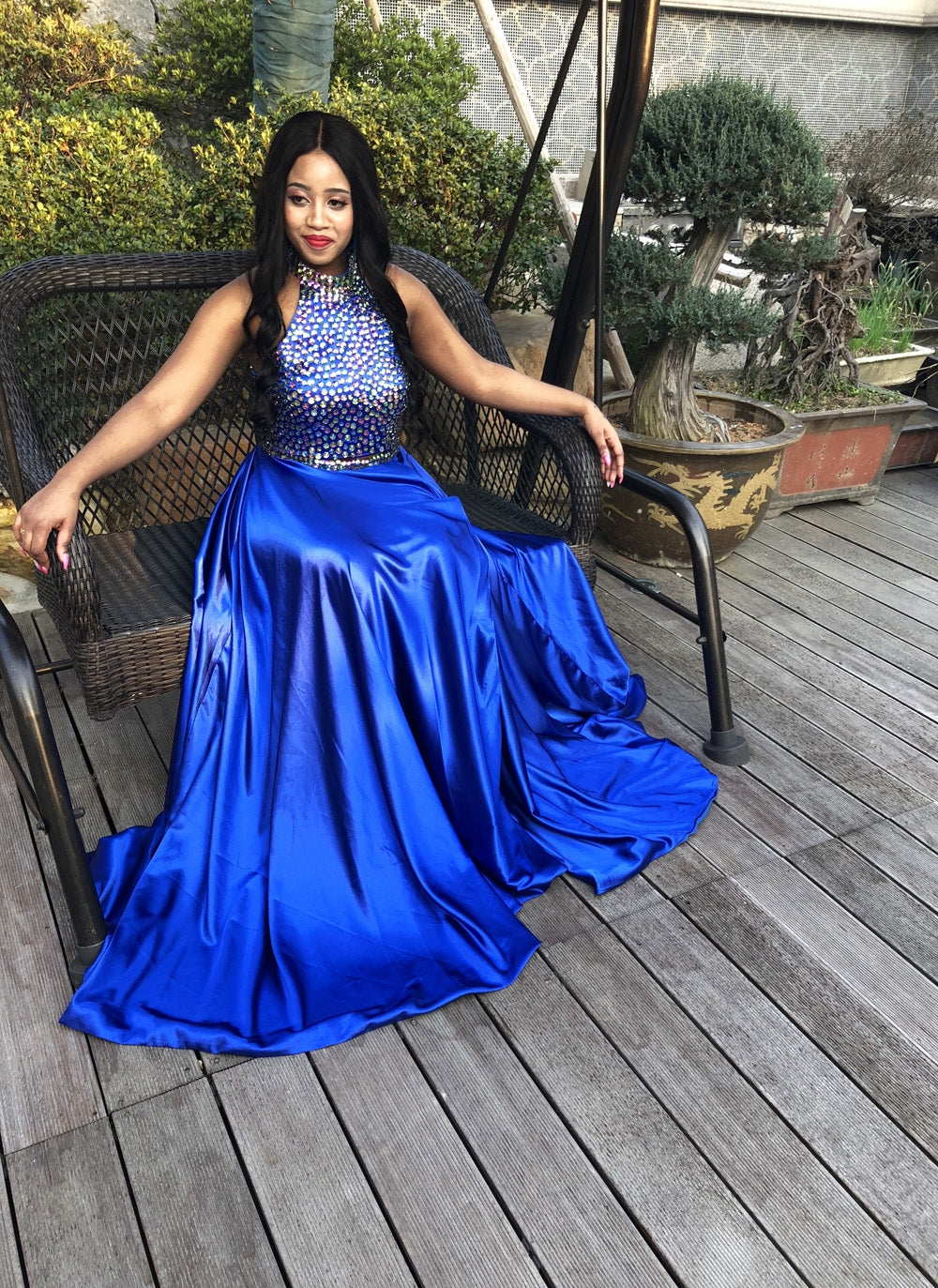 Stunning Royal Blue Ball Gown 2-Piece Prom Dress | JLDressCA Stunning Royal Blue Ball Gown 2-Piece Prom Dress | JLDressCA