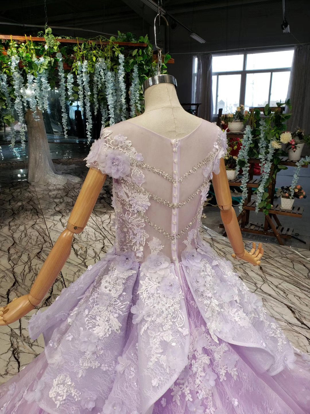 Lilac Floral Ball Gown Quinceanera Dress | JLDressCA Lilac Floral Ball Gown Quinceanera Dress | JLDressCA