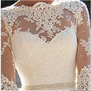 elegant A-line long sleeves formal long wedding dress, WD239