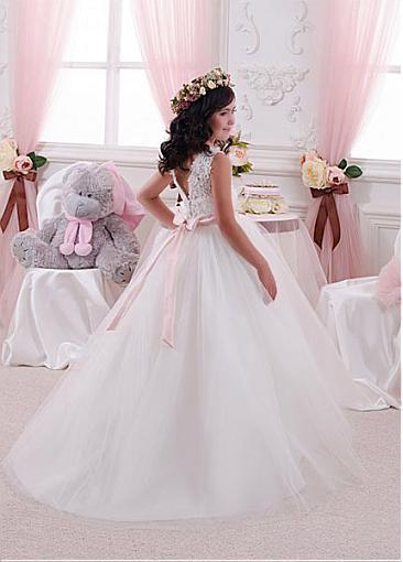 Marvelous Lace & Tulle A-line Flower Girl Dresses - JLDressCA Marvelous Lace & Tulle A-line Flower Girl Dresses - JLDressCA