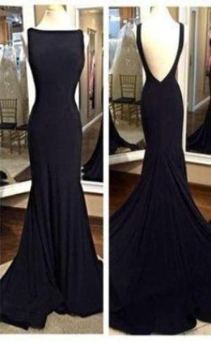 black prom dress, formal prom dress, mermaid prom gown, prom dress, evening dress, BD152