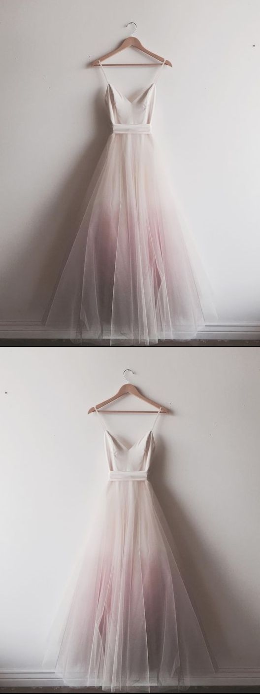 designer tulle long A-line prom dress simple formal dresses, BD1631