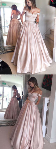 dusty rose prom dress, off shoulder prom dress, long prom dress, A-line prom dress, BD6446