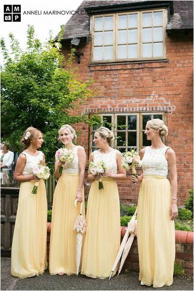Modest Bridesmaid Dress,yellow Bridesmaid Dress,long Bridesmaid Dress,Bridesmaid dress ,PD504