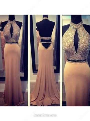 two pieces prom dress, long prom dress, sexy prom dress, sexy prom dress, open back evening dress, BD5226