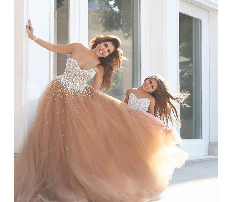 A-line prom dress, long prom dress, tulle prom dress, charming prom dress, sweetheart evening dresses, BD64