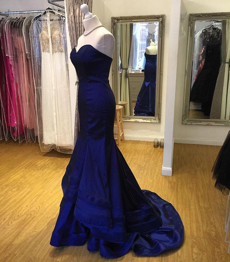 royal blue mermaid sweetheart long formal prom dress, PD1484